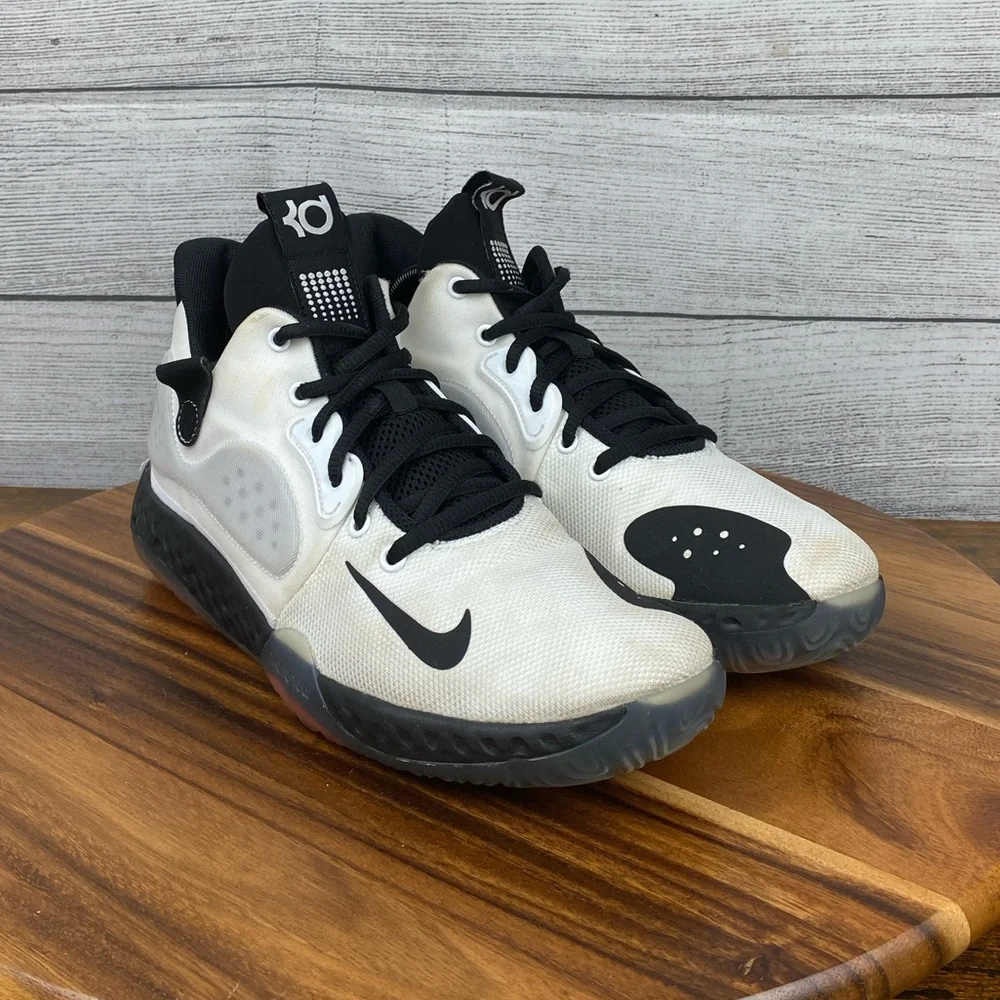 Nike KD Trey 5 VII White Bright Crimson Black Basketball Shoe AT1200-100 Men 9.5